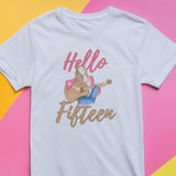 Hello Fifteen Shirt - 15th Birthday Shirt - Fifteenth Birthday Tee - 15 Year Old Gift - EST 2010 Shirt - Birthday Party Tee - Hello 15