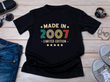 2007 18th Birthday T-Shirt | Funny 18th Gifts for Son, Gifts for Him | Classic 18th T-Shirt for Men