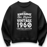 Epic Legend 1960 Sweatshirt | 65th Birthday Gift for Him | Vintage 1960 Shirt | Funny 65th Gift