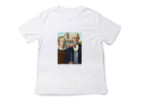 American Gothic Graphic Tee – Retro Horror Twist | Grant Wood Art Lover Gift | Gothic Shirt for Goth & Painting Fans