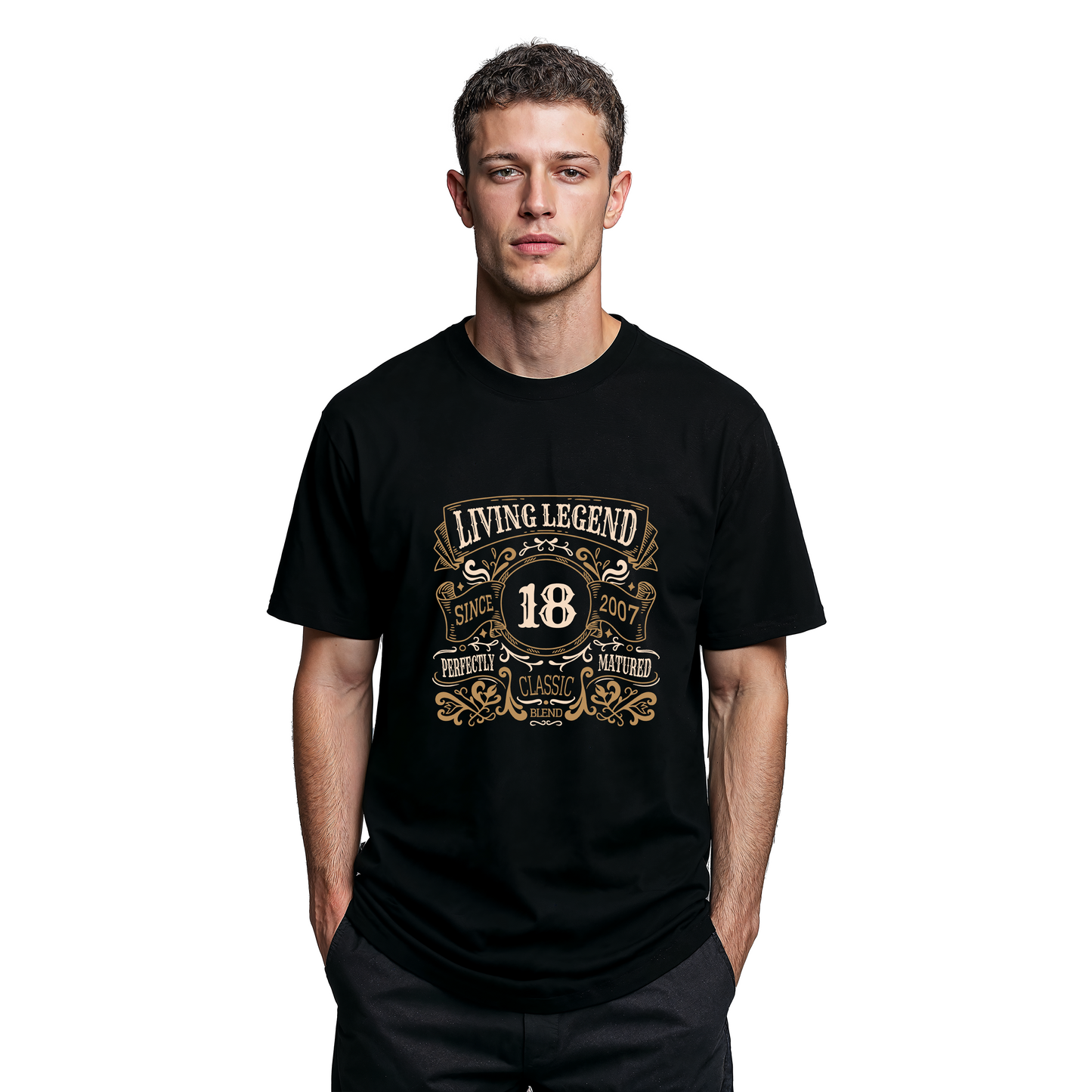 2007 18th Birthday T-Shirt, Living Legend, Perfectly Matured Classic Blend, Funny 18th Gift for Him, 18th Gifts for Men