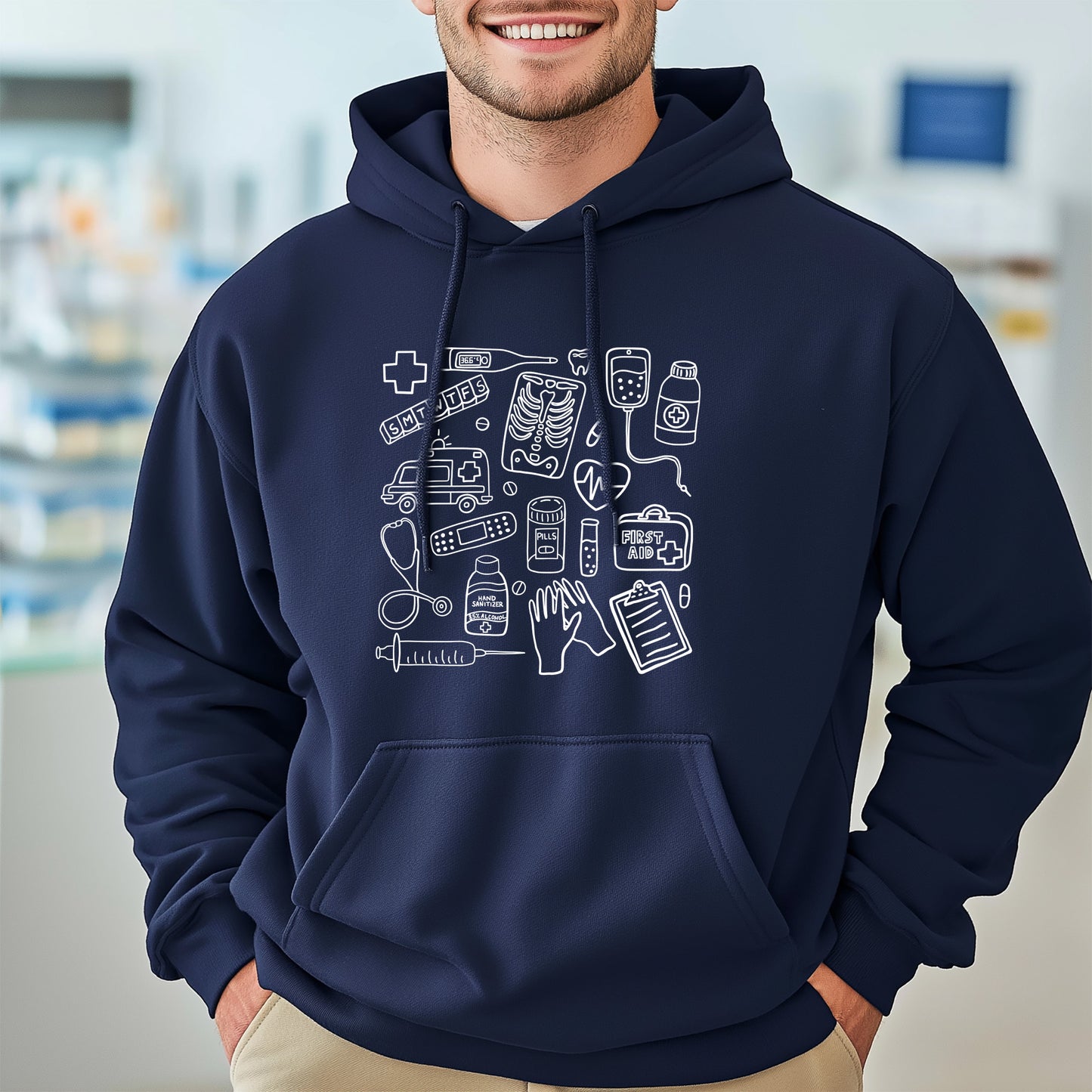 Medical Assistant Hoodie, Nursing Student Gift, Medical Doodle Sweatshirt, Med School Hoodie, Nurse Doodle Hoodie, Radiology Doodles, Medical Student Gift