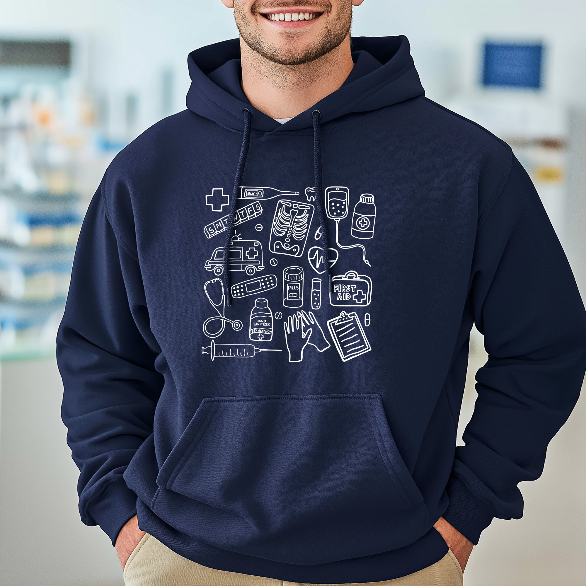 Medical Assistant Hoodie, Nursing Student Gift, Medical Doodle Sweatshirt, Med School Hoodie, Nurse Doodle Hoodie, Radiology Doodles, Medical Student Gift
