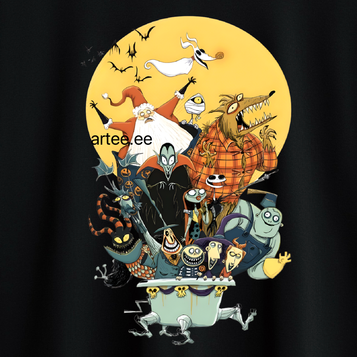 Nightmare Before Christmas Jack and the Gang Graphic Organic Cotton T-Shirt