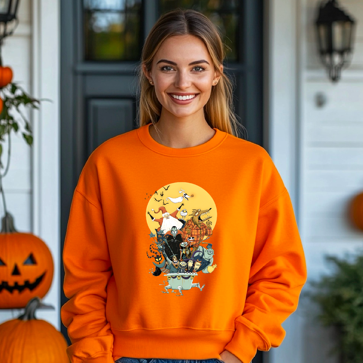 Nightmare Before Christmas Jack and the Gang Graphic Organic Cotton T-Shirt