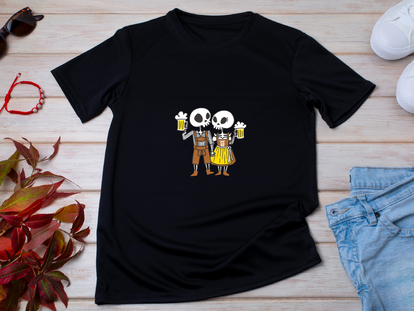 Oktoberfest Funny Skeletons T-Shirt, Beer Festival Shirt, Group Drinking Team Tee, German Beer Lover Shirt, Cheers Halloween Ghosts Shirt