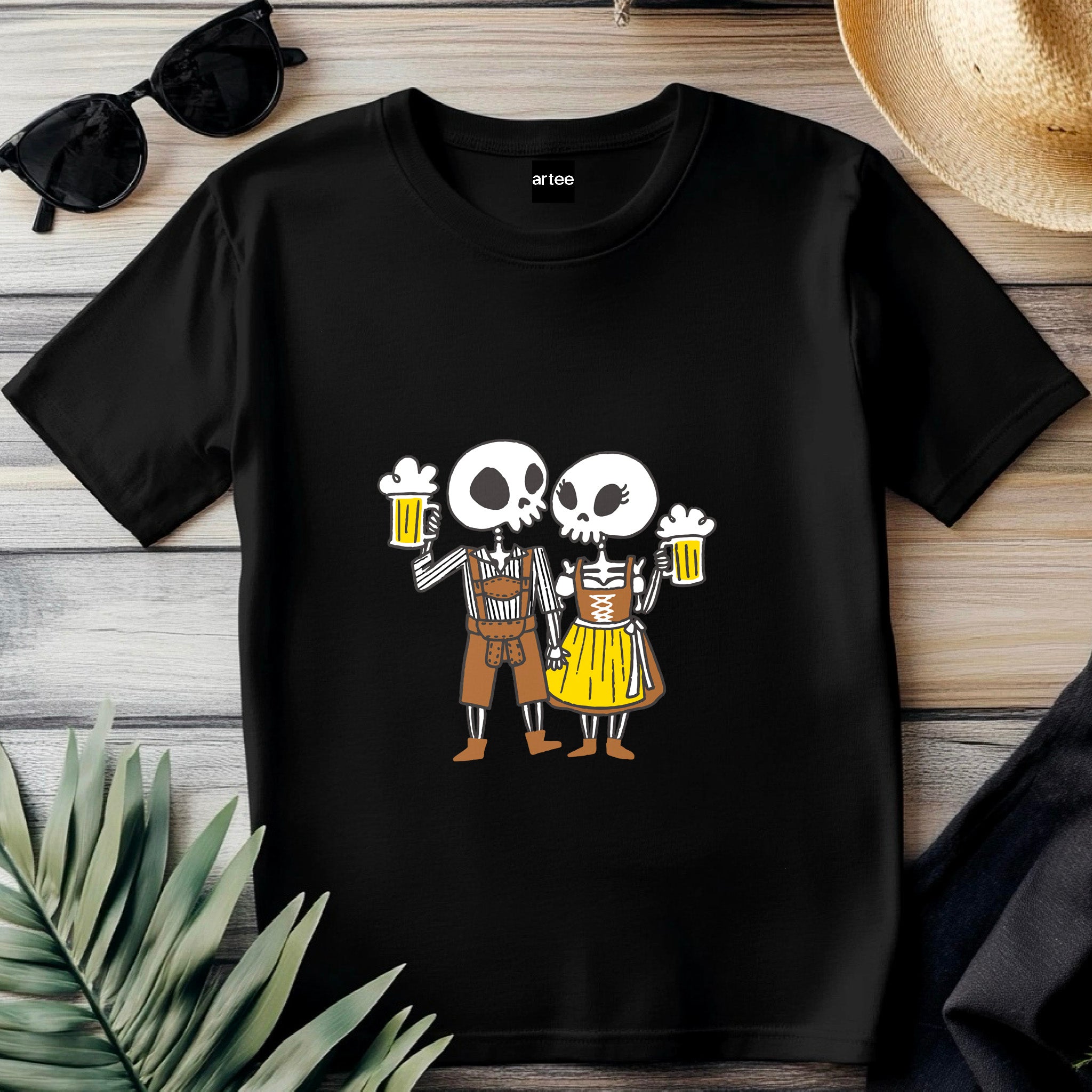Oktoberfest Funny Skeletons T-Shirt, Beer Festival Shirt, Group Drinking Team Tee, German Beer Lover Shirt, Cheers Halloween Ghosts Shirt