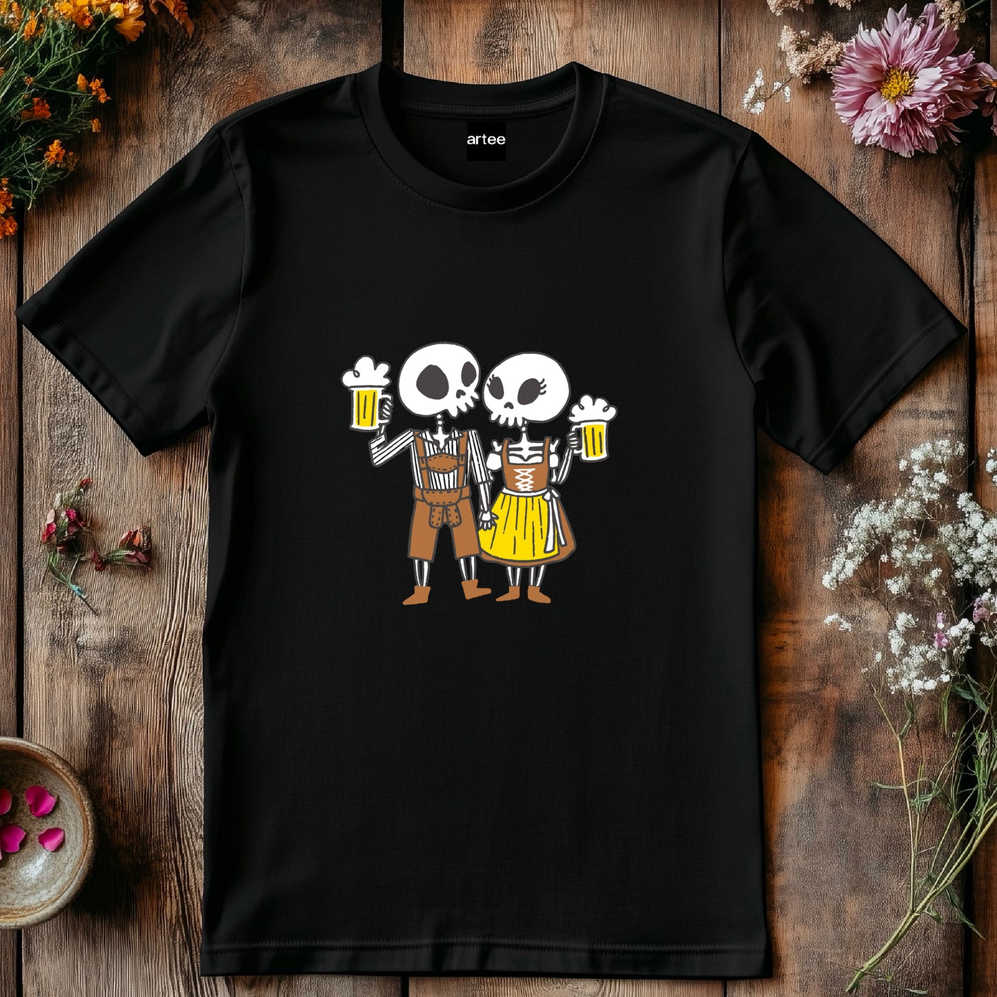 Oktoberfest Funny Skeletons T-Shirt, Beer Festival Shirt, Group Drinking Team Tee, German Beer Lover Shirt, Cheers Halloween Ghosts Shirt