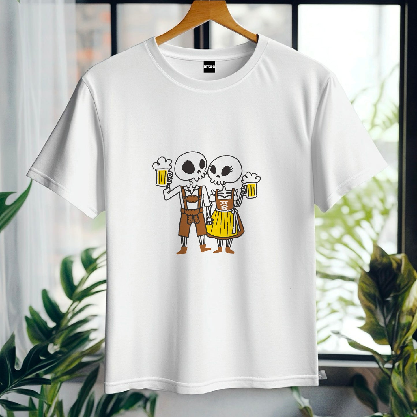 Oktoberfest Funny Skeletons T-Shirt, Beer Festival Shirt, Group Drinking Team Tee, German Beer Lover Shirt, Cheers Halloween Ghosts Shirt
