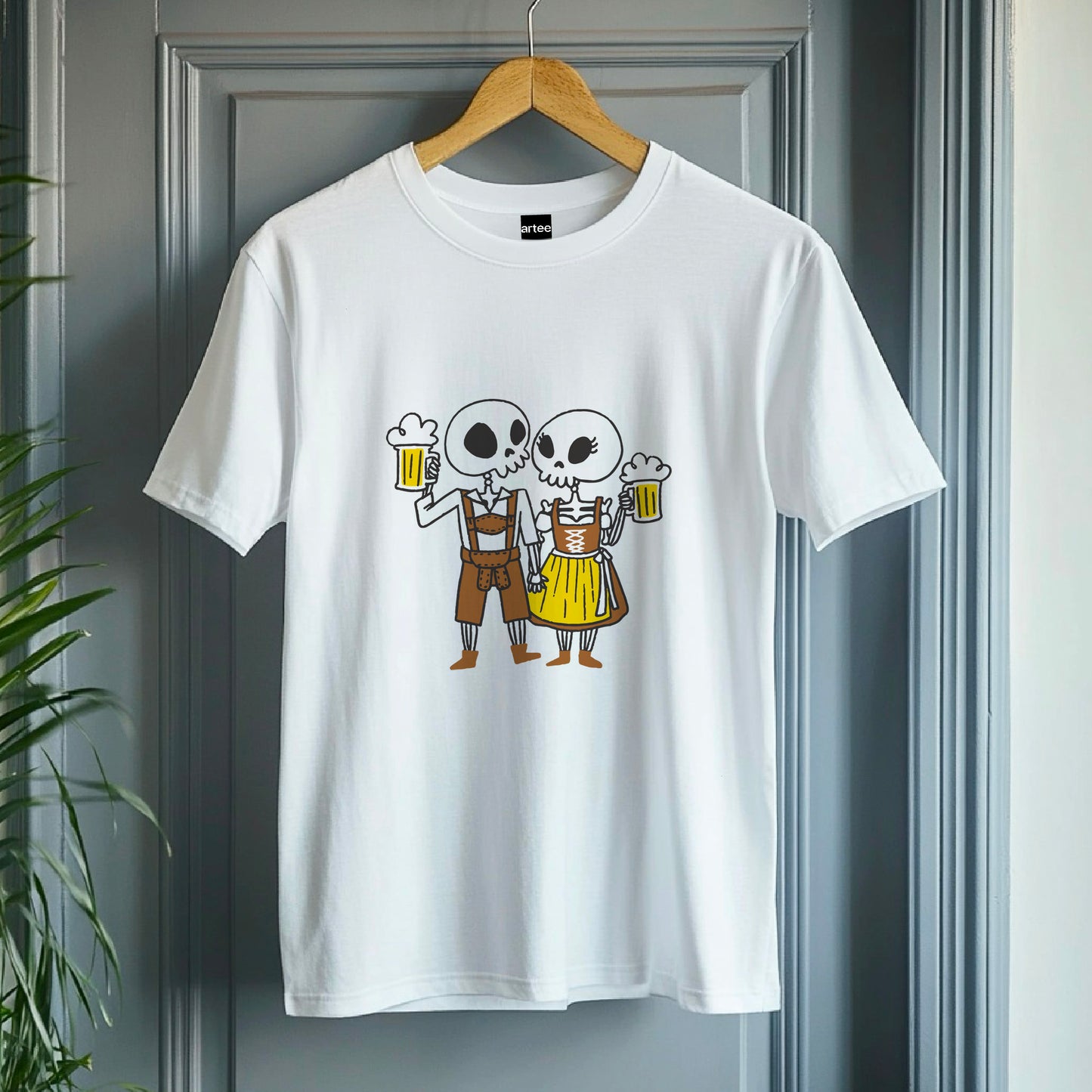 Oktoberfest Funny Skeletons T-Shirt, Beer Festival Shirt, Group Drinking Team Tee, German Beer Lover Shirt, Cheers Halloween Ghosts Shirt