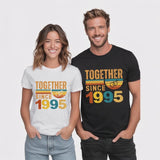 1995 Anniversary T-shirt, Matching Anniversary Shirts, Personalized Anniversary Shirt Gift for Couples, 40 Years of Marriage