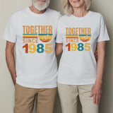 1985 To Anniversary T-Shirt, Matching Anniversary Shirts, Custom Anniversary Shirt Gift For Couple, Wifey and Hubby Tee, Husband and Wife